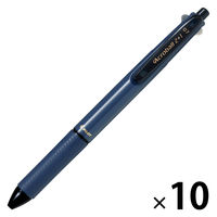 パイロット 多機能ボールペン アクロボール2+1 細字 ネイビー軸 BKHAB-40F-NV 1セット（1本×10）
