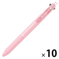 パイロット 多機能ボールペン アクロボール2+1 極細 ソフトピンク軸 BKHAB-40EF-SP 1セット（1本×10）