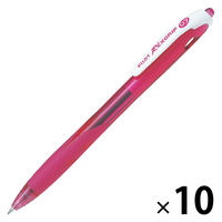 パイロット 油性ボールペン レックスグリップ（細字） 0.7mm ピンク軸 BRG-10F-PB 1セット（1本×10）
