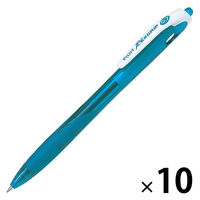 パイロット 油性ボールペン レックスグリップ（細字）0.7mm ピーコックグリーン BRG-10F-PGB 1セット（1本×10）