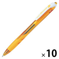 パイロット 油性ボールペン レックスグリップ（細字） 0.7mm イエロー軸 BRG-10F-YB 1セット（1本×10）