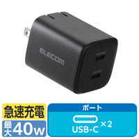 USB[d ^CvC PD 40W USB-C×2 RpNg Type-C  EC-AC10640BK GR 1