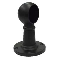 フジテックジャパン ブラックプラケット 首長Φ１９mm止 ゲンコ ダイカストブラケット ロングブラケット黒 1箱(20個入)（直送品）