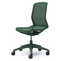【設置込】オカムラ シナーラ ノーマル（ナイロン）キャスター 肘無 ダークグリーン CD76VE F2X5 1脚（直送品）