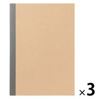 無印良品 ノート ７ｍｍ横罫 Ｂ５ Ａ罫 ３０枚 糸綴じ 1セット（1冊×3） 良品計画