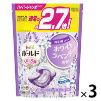 ボールド ジェルボール4D ホワイトラベンダー＆ジャスミン 詰め替え ハイパージャンボ 1セット（30粒入×3個）洗濯洗剤 P＆G【旧品】