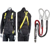 ジェフコム JEFCOM ハーネスランヤードセット HS-20DS-B 1セット 680-3636（直送品）