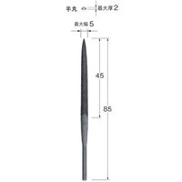 日本精密機械工作 リューター レシプロ/ファイルユニット用ヤスリ P3202 1袋(1本) 689-6218（直送品）