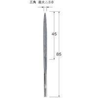 日本精密機械工作 リューター レシプロ/ファイルユニット用コーティングヤスリ P3505 1袋(1本) 689-6210（直送品）