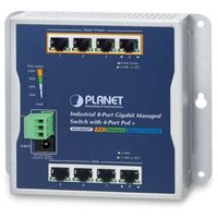 PLANET TechnologyCorporation 産業用PoE+マネージドギガビットイーサネットスイッチ WGS-804HPT 1個（直送品）