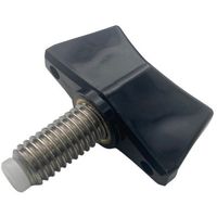 東京パーツセンター ラクテム ナイロン蝶ネジ 黒 M8ー16 樹脂パッド付 BSSPB8-16 1個 680-1273（直送品）