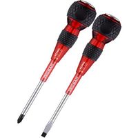 ベッセル VESSEL 250ー2PSーGRE ボールグリップ安全貫通ドライバー2本組 ギャラクシー赤 1セット 679-8383（直送品）