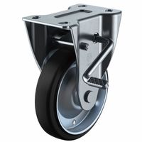 ユーエイ ユーエイキャスター(産業用重荷重) 固定車 プレート式 PMRーLB型(シングルストッパー付) PMRー150AUULBーL 1台（直送品）