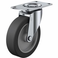 ユーエイ ユーエイキャスター(軽荷重) 自在車(ダブルベアリング) プレート式 E型 Eー50EL 1セット(8台)（直送品）