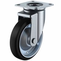 ユーエイ ユーエイキャスター(中荷重) 自在車(ダブルベアリング) プレート式 J2型 NJ2ー130 1セット(2台)（直送品）