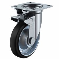 ユーエイ ユーエイキャスター(産業用重荷重) 自在車(ダブルベアリング) プレート式 JK型(旋回ストッパ付) NRJKー150 1台（直送品）