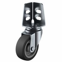 ユーエイ ユーエイキャスター(軽荷重) 自在車(ダブルベアリング) アングル式 SA型 SAー65RH 1セット(3台)（直送品）