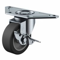 ユーエイキャスター(軽荷重) 自在車(ダブルベアリング) コーナープレート式 SGCーS型(シングルストッパー付) SGCー65RHSー8.（直送品）