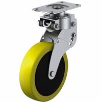 ユーエイキャスター(クッションキャスター) 自在車(ラジアルベアリング) プレート式 SKYーS型 SKYーS100SUEー2 1台（直送品）