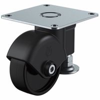 ユーエイキャスター(アジャスターフット付) 自在車(ダブルベアリング) プレート式 SPLG型 SPLGー65BNーAJ 1セット(2台)（直送品）