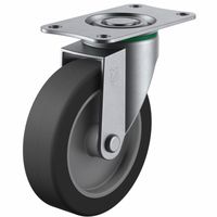 ユーエイ ユーエイキャスター(ステンレス仕様) 自在車(ダブルベアリング) プレート式 SUSーE型 SUSーEー75UR 1セット(2台)（直送品）