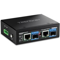 TRENDnet 2ポート 産業用SFP―ギガビットPoE++メディアコンバータ TIーBF22SFP 1個 686-7648（直送品）
