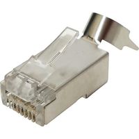 ジェフコム JEFCOM カテゴリー6Aモジュラープラグ(貫通タイプ・クリップ式) M6A-1P-876SCT 1パック(25個)（直送品）