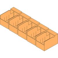 SANSHIN スリム棚板ラック スリムイーラックビンボックス1段セット H350×W1550×D625用 EBBB53562（直送品）