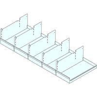 SANSHIN スリム棚板ラック スリムイーラック仕切りトレー1段セット H300×W1550×D325用 EBST53032-FMW0（直送品）