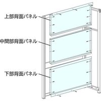 SANSHIN スリム棚板ラック スリムイーラック背面パネルセット H1900×W1550用 EBPB65-FMW0 1セット(3枚)（直送品）