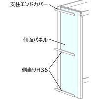SANSHIN スリム棚板ラック スリムイーラック側面パネルセット樹脂BPエンド用 H2200×D625用 EBPSJ762K-FMW0（直送品）