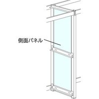 SANSHIN スリム棚板ラック スリムイーラック側面パネルセット樹脂BP中間用 H2200×D625用 EBPSJ762R-FMW0（直送品）
