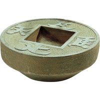 グローベン 擬石 リフェイクストーン 銭型つくばい石 A60CZ005 1個 679-0215（直送品）