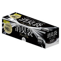 ハウスホールドジャパン AS08消臭袋プレミアム 黒 100枚 4580287323222 1セット(100枚×10)（直送品）