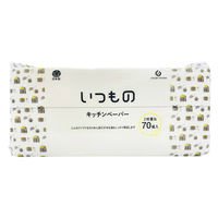 服部製紙 いつものキッチンペーパー70組 4976861008300 1セット(70組×20)（直送品）