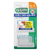 ガム ソフトピック SS～M 無香料 40本入 サンスター GUM 歯間ブラシ 歯間ケア ゴムタイプ SS S M