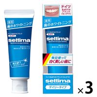 セッチマ はみがき デイリータイプ 80g スタンディングタイプ 1セット（3本） サンスター settima 歯磨き粉 ホワイトニング