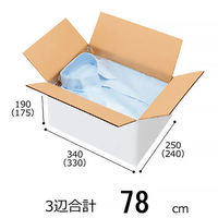 【底面A4】【80サイズ】 白ダンボール A4×高さ190mm 1梱包（10枚入）（わけあり品）