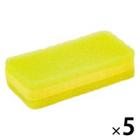 キッチンスポンジ 泡立ちますポンジ 抗菌 イエロー 日本製 1セット（1個×5）丸善化工