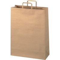 ジョインテックス 手提袋 平紐 茶 特大 50枚 B294J-B 1パック