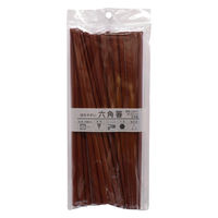 サンライフ 六角PBT箸 エンジ23cm 10P 1セット(10膳)