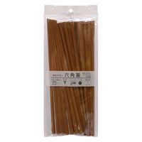 サンライフ 六角PBT箸 ライトブラウン 23cm 10P 1セット(10膳)