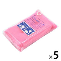 キッチンスポンジ 落ちますポンジ 大 抗菌 ピンク 日本製 1セット（1個×5）丸善化工