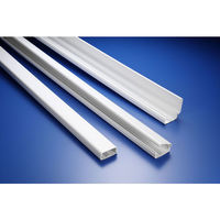 KSS　片開きプラスチックモール（両面テープ付）　壁用モール　ホワイト　長さ50cm×約幅40mm　OS4020TWEZ　1本（わけあり品）