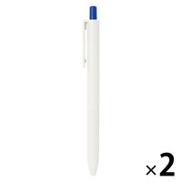 無印良品 書き味なめらかな油性ボールペン ０．３８ｍｍ 青 1セット（1本×2） 良品計画