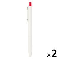 無印良品 書き味なめらかな油性ボールペン ０．７ｍｍ 赤 1セット（1本×2） 良品計画