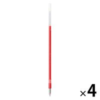 無印良品 替芯 書き味なめらかな油性ボールペン ０．３８ｍｍ 赤 1セット（1本×4） 良品計画