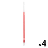 無印良品 替芯 書き味なめらかな油性ボールペン ０．７ｍｍ 赤 1セット（1本×4） 良品計画