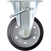ハンマー プレート式キャスター 固定(ストッパー付) 車輪径150mm ゴム車輪 Jシリーズ 413JR-RBB150 1個（直送品）
