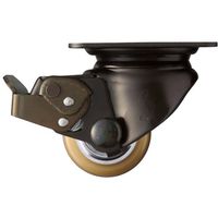 ハンマーキャスター ハンマー 低床式プレートキャスター 自在(ストッパー付き) 車輪径50mm ウレタン車輪 5451S-BAU50 1個（直送品）